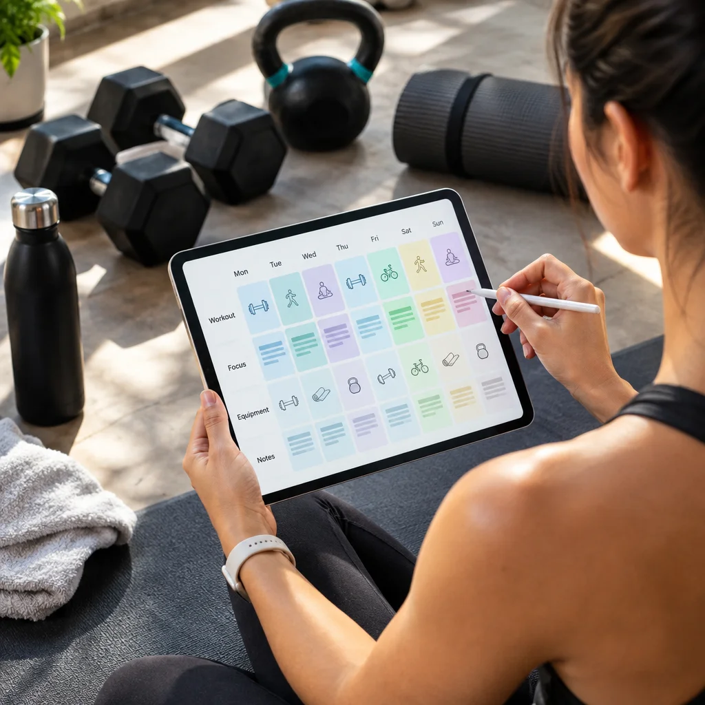Your Home Workout Week, Organized